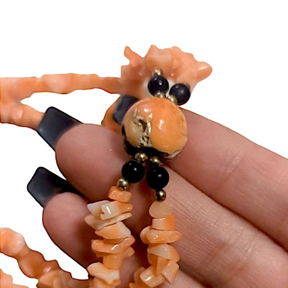 DISCO LEMONADE Vintage Natural Angel Skin Coral Beaded Necklace, Angelskin,Angel - Picture 12 of 16